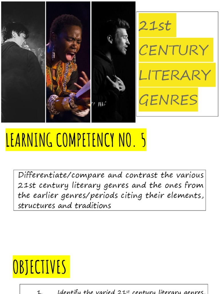 21 Century Literary Genres Genre Poetry