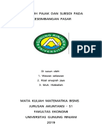 Pengaruh Pajak Dan Subsi Dipada Kesei Mbangan Pasar