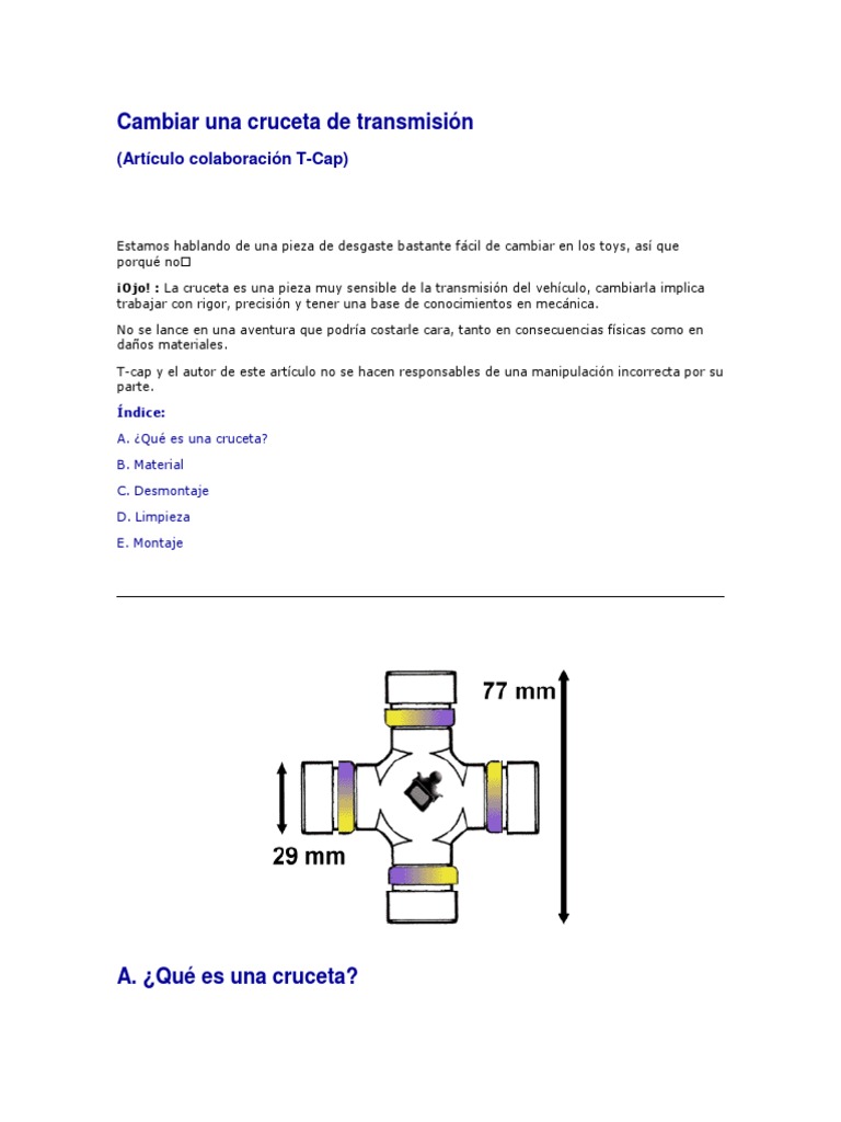 Cambiar Una Cruceta de Transmisión | PDF | Tornillo | Naturaleza