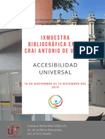 IX Muestra Bibliográfica sobre Accesibilidad Universal, en el CRAI Antonio de Ulloa