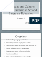 Language and Culture: Interculturalism in Second Language Education