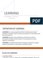 Learning: Dr. Rowena M. Cuevillas Professor