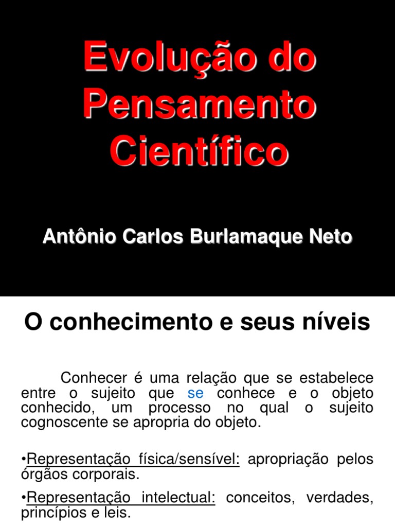 Evolução do Pensamento Científico | PDF | Conhecimento | Science