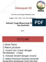 Inversi Non Linear Dengan Pendekatan Linear