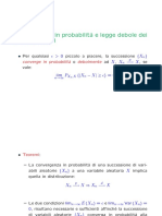 Convergenza in Probabilità e Legge Debole Dei Grandi Numeri