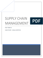 Supply Chain Management: PGP Term Iv Case Study - Wills Lifestyle