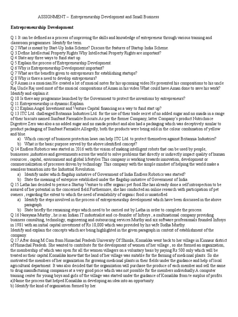 Business plan assignment sample image