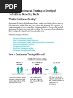 Continuous Testing in DevOps