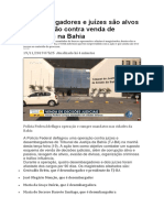 Desembargadores e juízes são alvos de operação contra venda de sentenças na Bahia