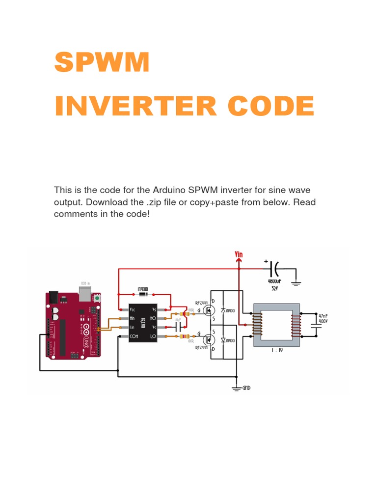 SPWM Inverter Onda Seno Code Arduino | PDF | Power Inverter | Areas Of ...