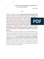 Performatividad y materialismo cultural. Raymond Williams y Judith Butler ante el par lenguaje-materialidad.