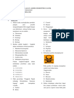 Naskah Soal Pas Biologi X K-13