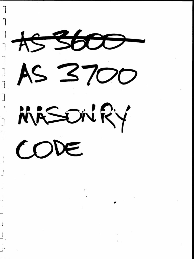 AS3700masonry Code | PDF