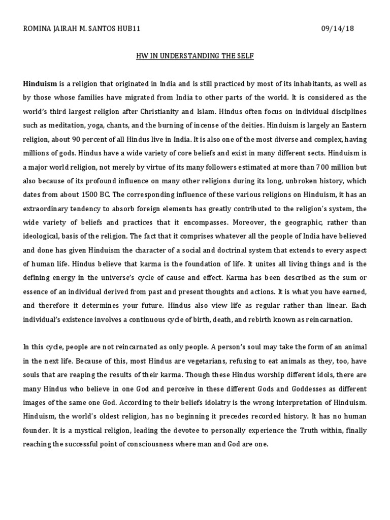 Origins and Beliefs of Hinduism | PDF | Reincarnation | Karma