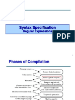 Syntax Specification: Regular Expressions