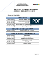 Sacod Programação 2019 