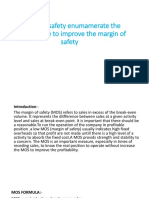 Margin of Safety Enumamerate The Steps Require To Improve The Margin of Safety