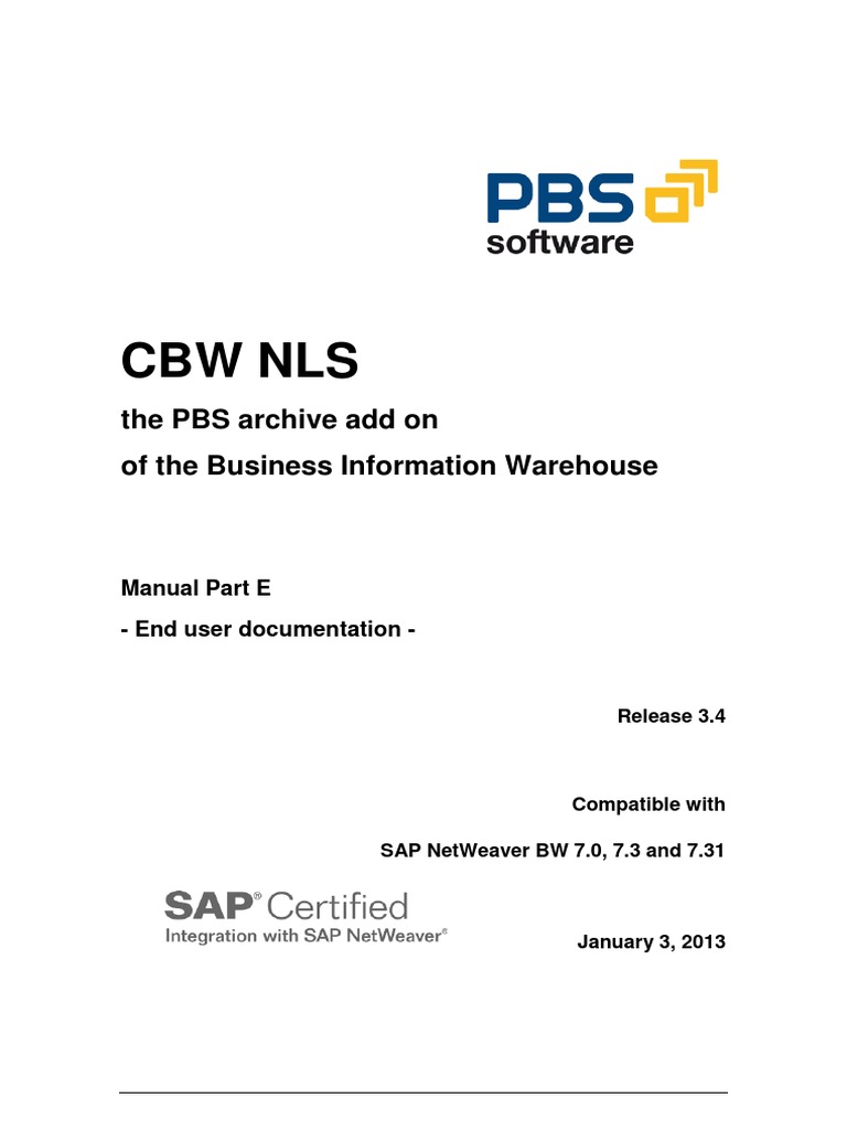PBS CBW NLS User Guide | PDF | Databases | Information Retrieval