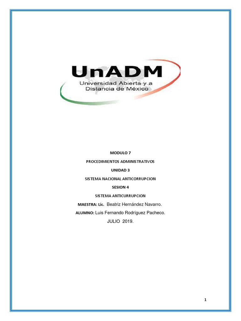 Sistema Nacional Anticorrupción: Procedimientos y Aplicación | PDF ...