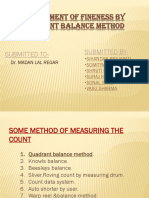 Measurment of Fineness by Quadrant Balance Method: Submitted To-Submitted by