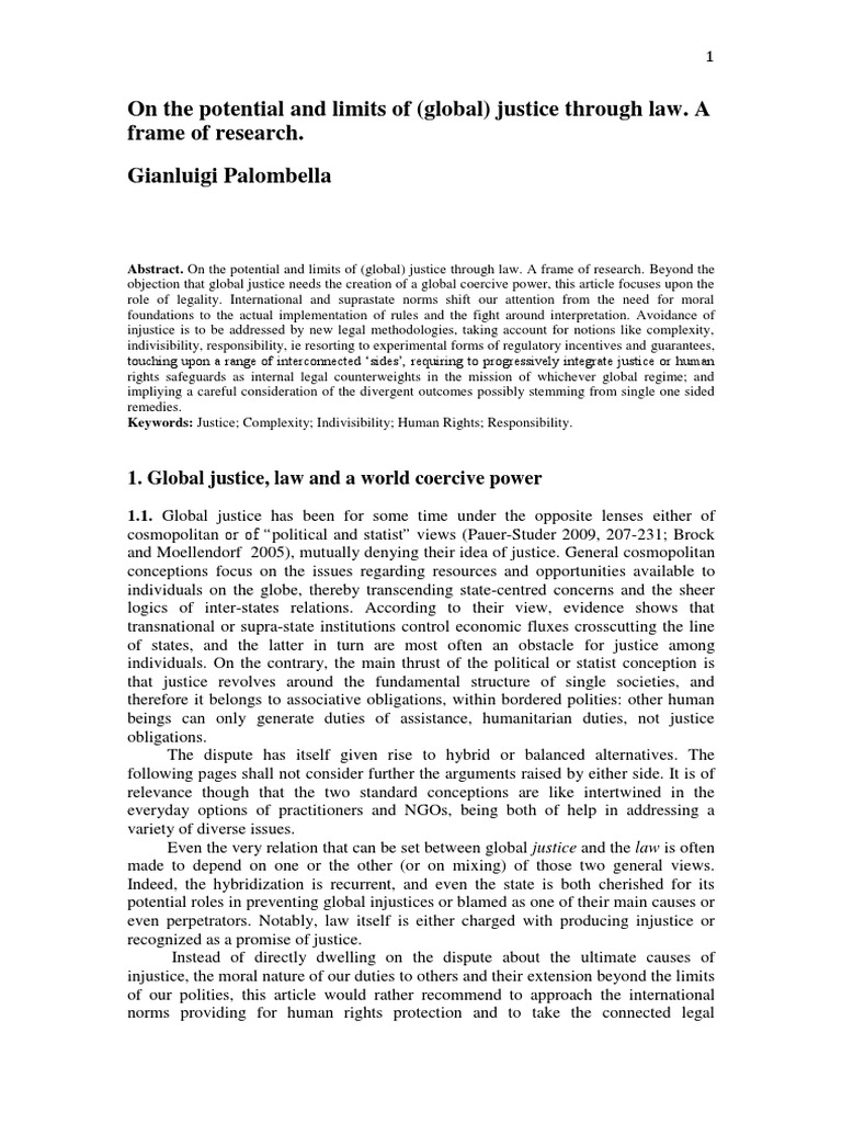 Navigating Global Justice Through an Analysis of International Law and