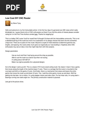 Low Cost DIY CNC Router