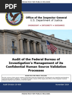 IG Report on FBI Confidential Human Sources
