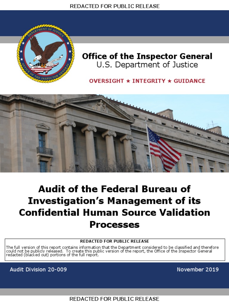 IG Report On FBI Confidential Human Sources PDF