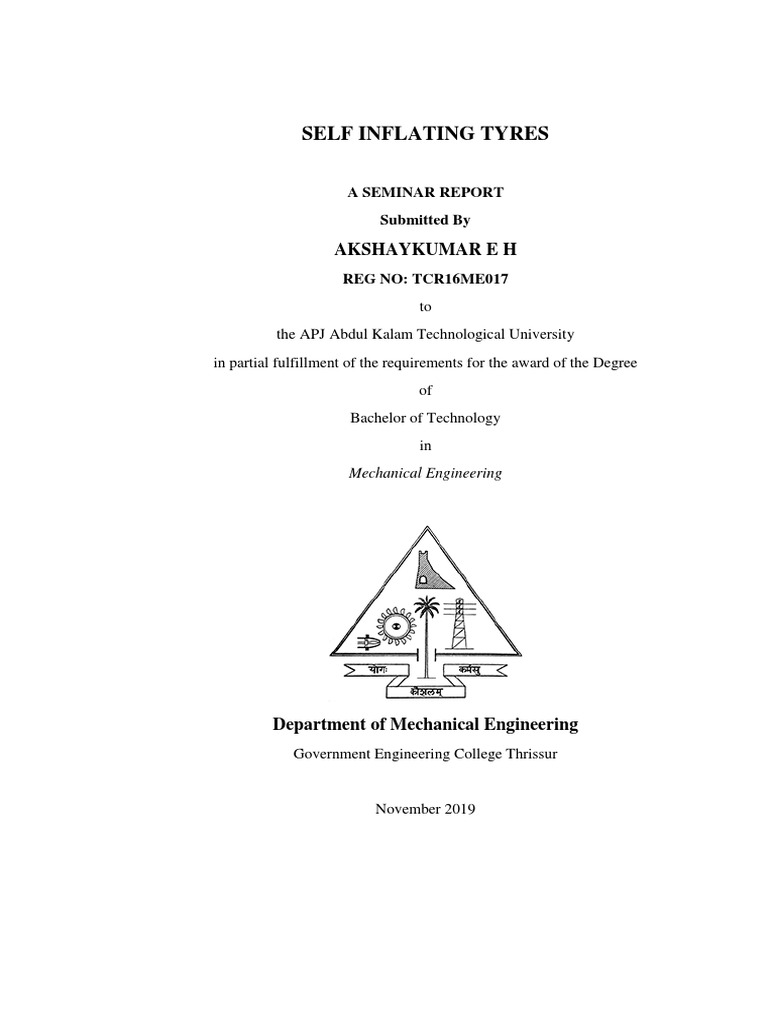 Seminar Report 1 PDF Tire Valve