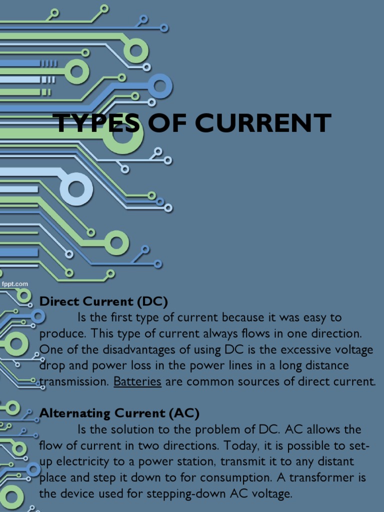 Types of Electric Current Explained | PDF
