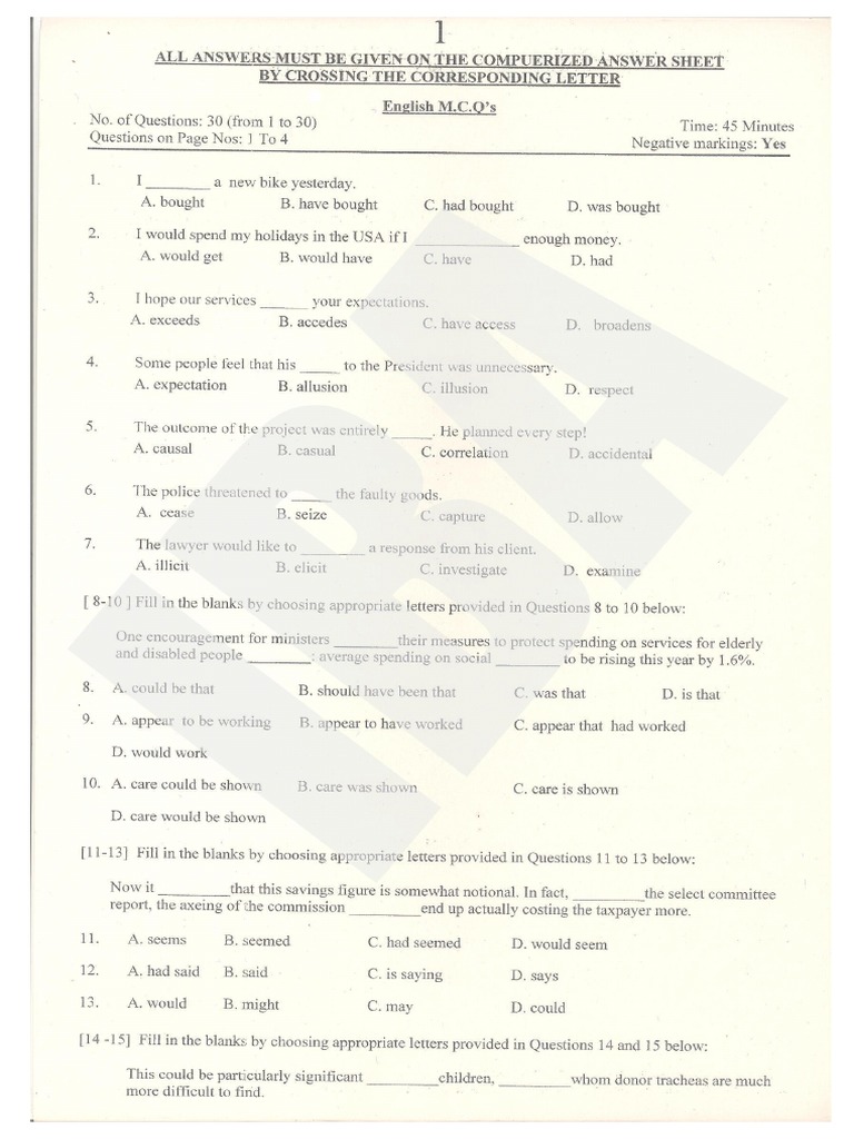 BSCS Sample Paper III | PDF