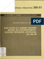 Standard Reference Materials - Glass Filters as a Standard Reference Material for Spectrophotomety