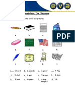 Vocabulary: The Classroom: Exercise 1: Match The Words and Pictures