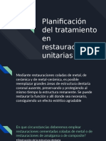 Planificación Del Tratamiento en Restauraciones Unitarias