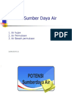 Potensi Sumber Daya Air: 1. Air Hujan 2. Air Permukaan 3. Air Bawah Permukaan