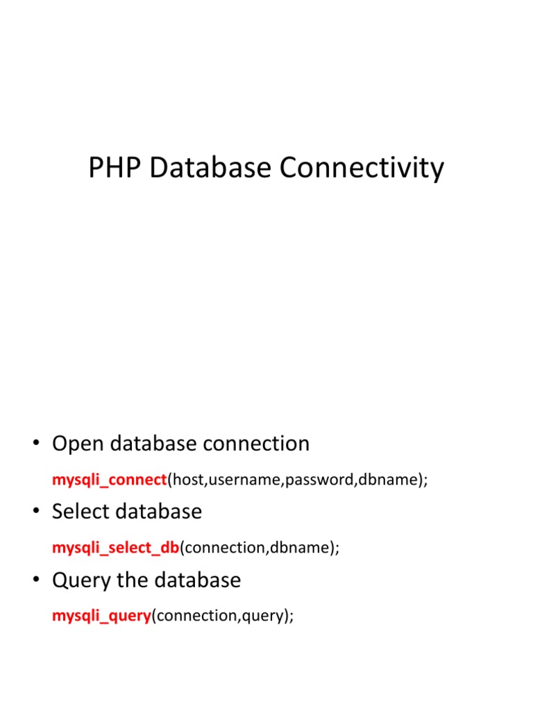 PHP Database | PDF