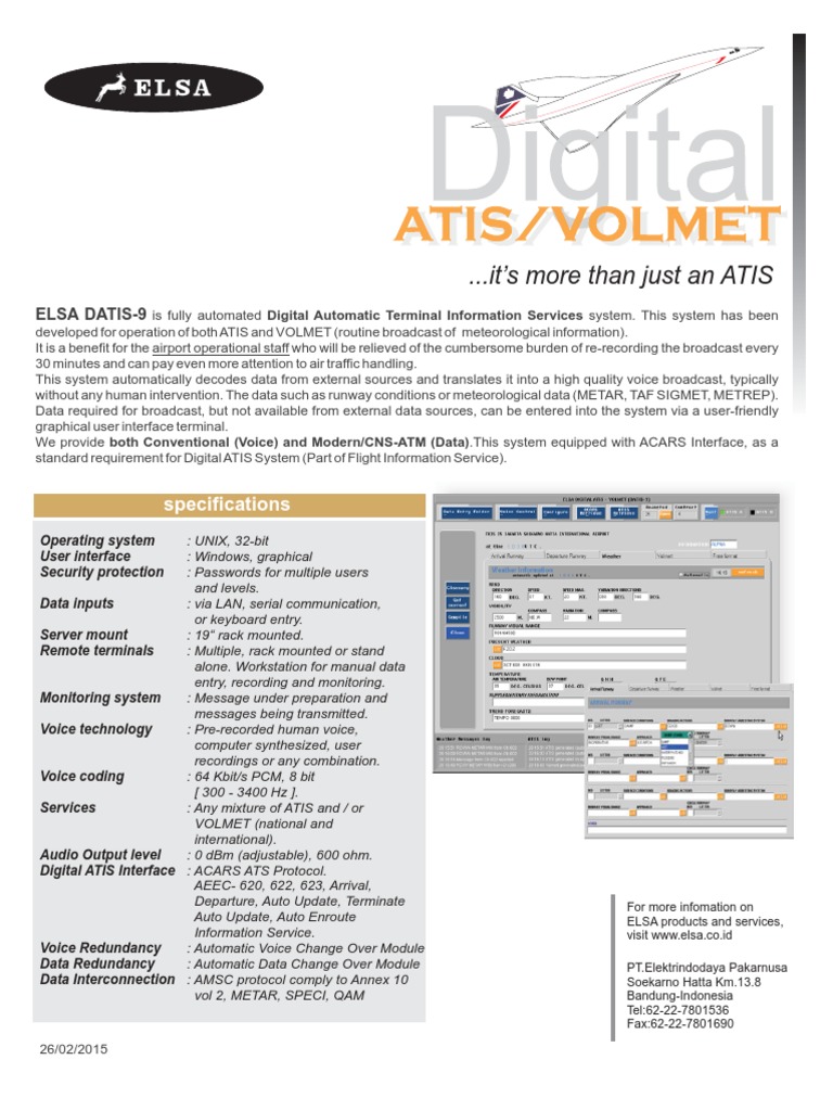 DATIS Brochure | PDF | Computer Terminal | Graphical User Interfaces