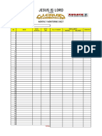 Monthly Monitoring Sheet