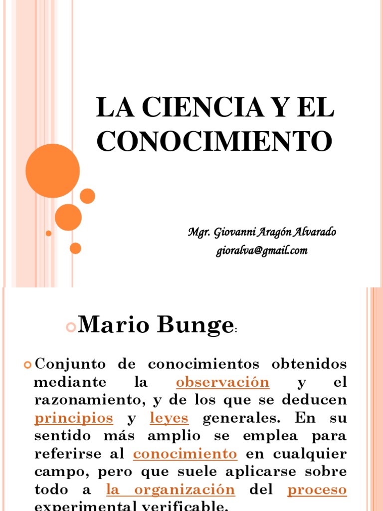 La Ciencia Y El Conocimiento: Mgr. Giovanni Aragón Alvarado | PDF ...