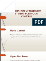 Operation of Reservior Systems For Flood Control