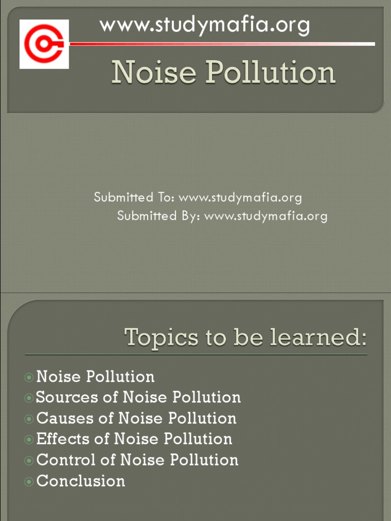 Noise Pollution | PDF | Hearing Loss | Pollution