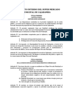 Reglamento Interno Del Mercado Municipal de Cajabamba Corregido