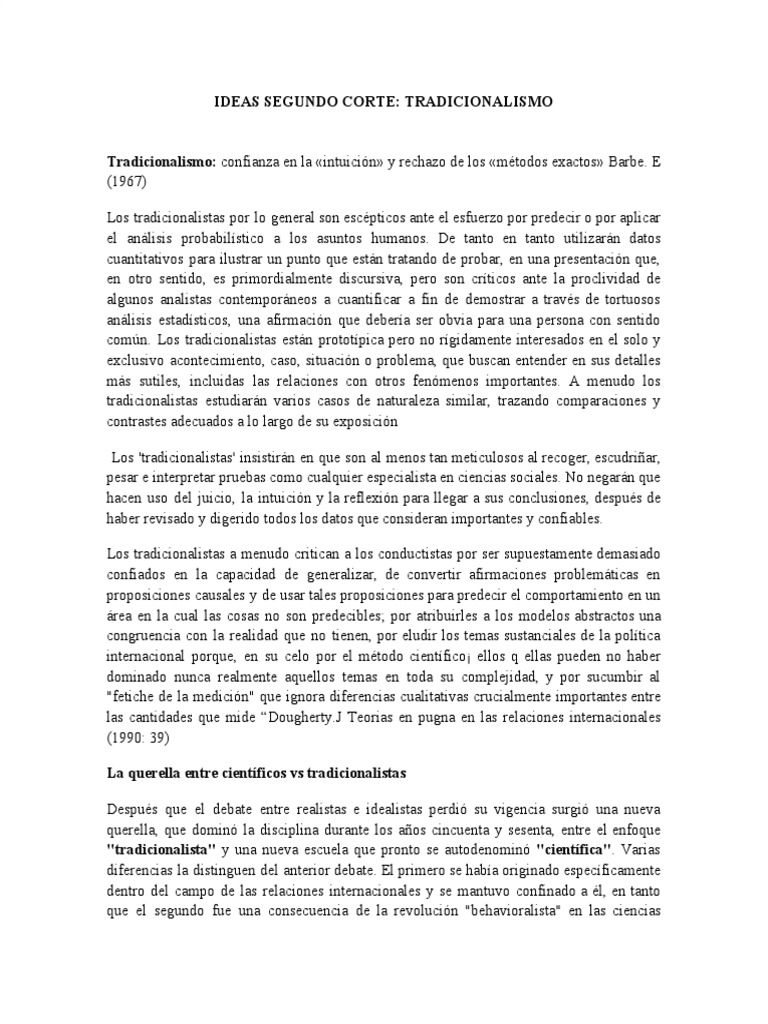 Conceptos Clave del Tradicionalismo Político | PDF | Estado (política