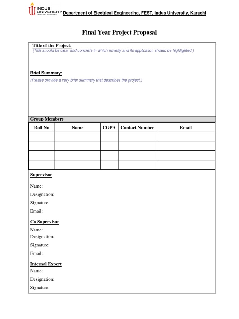 Final Year Project Proposal Template | PDF | Engineering | Computing