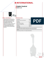 Cable Control: Key Valve Features Technical Data