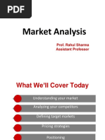 Market Analysis: Prof. Rahul Sharma Assistant Professor