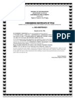 Condominium Certificate of Title: Republic of The Philippines