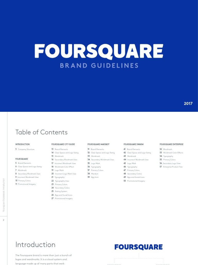 Foursquare Brand Guidelines Overview | PDF | Typefaces | Logos