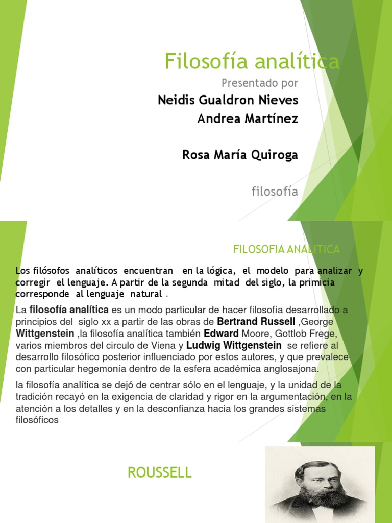 Filosofia Analitica | PDF | Filosofía Analítica | Bertrand Russell