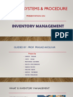 Business Systems & Procedure, Inventory Management